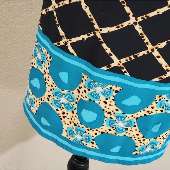 Muse black and‎ teal long sleeve bodycon dress size 2 XS - Picture 4 of 6